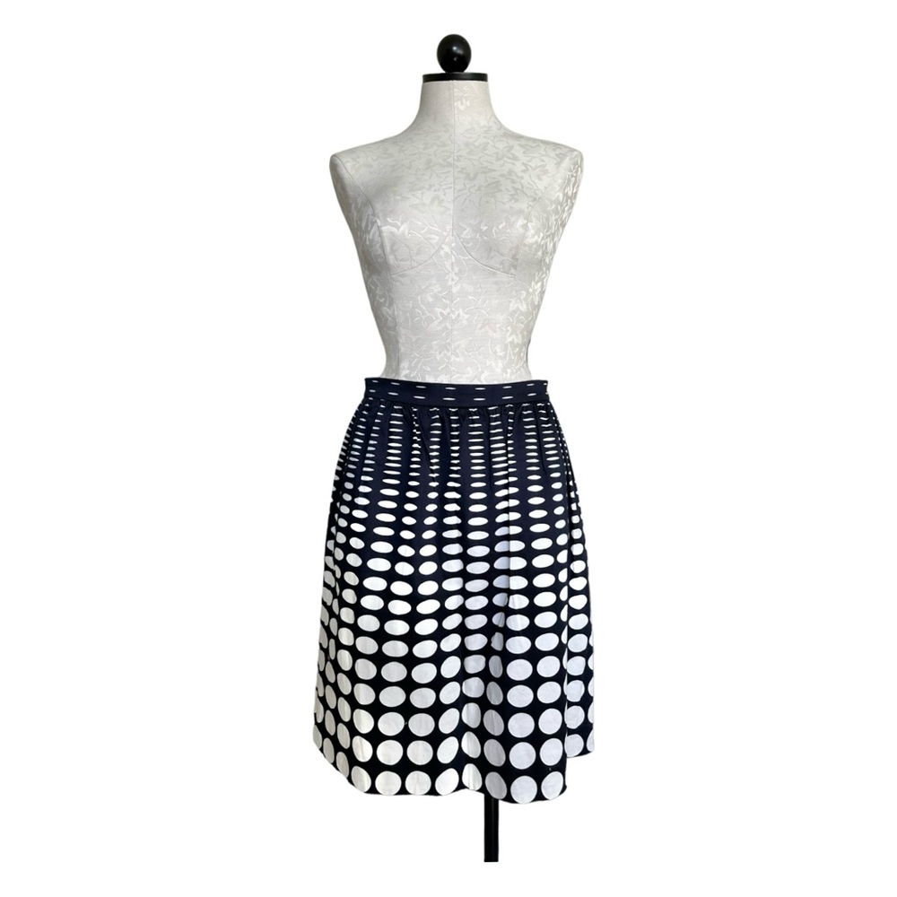 J. Crew Factory NEW Polka Dot A Line Skirt Pockets Cotton Black & White Size 4